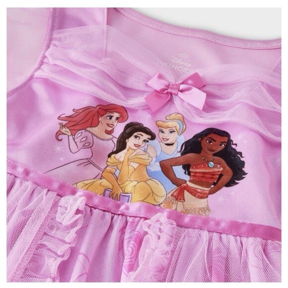 Sleeping Beauty Princess Toddler Girl's Fancy Pink Tulle Nightgown pijama playdr - Picture 3 of 12